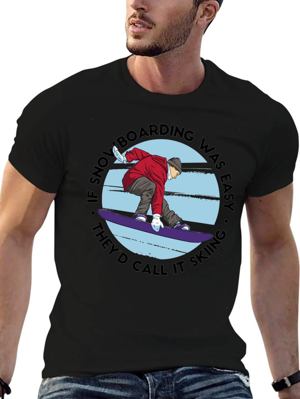 Snowboarding vs Skiing Graphic Tee