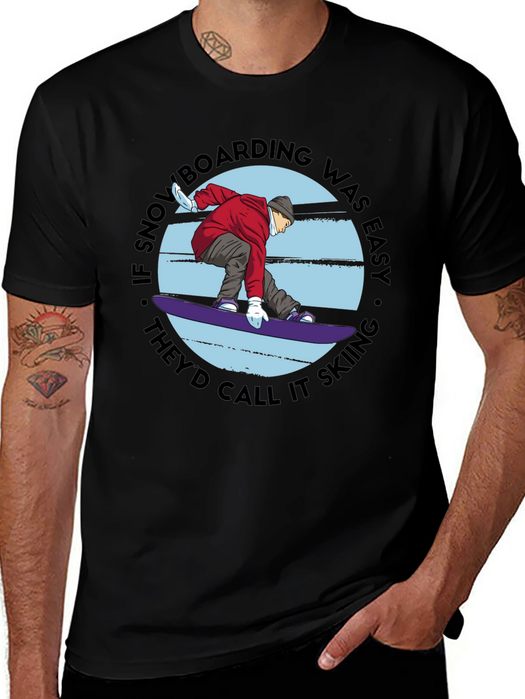 Snowboarding vs Skiing Graphic Tee