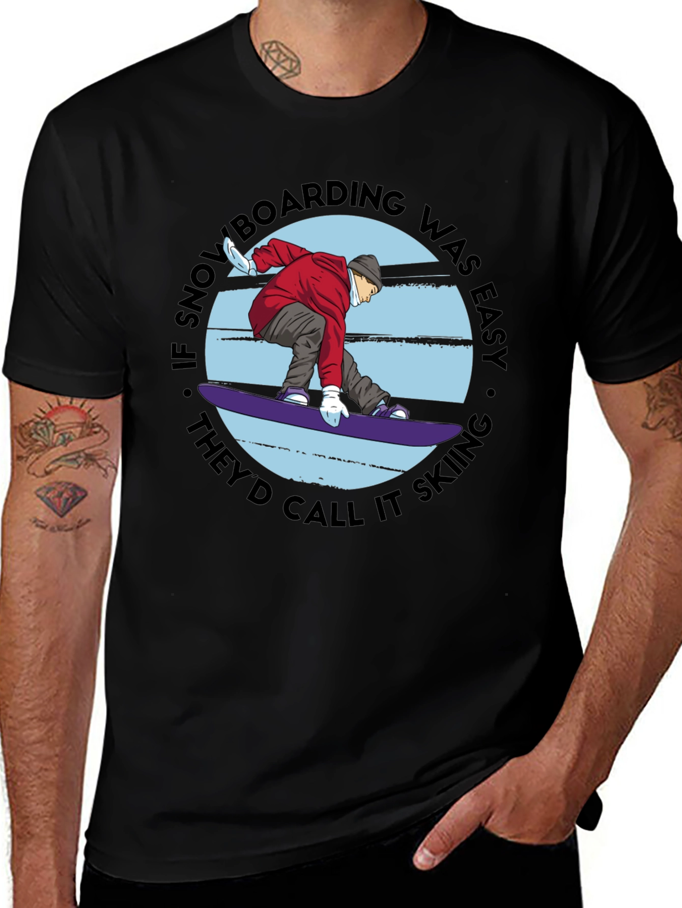 Snowboarding vs Skiing Graphic Tee