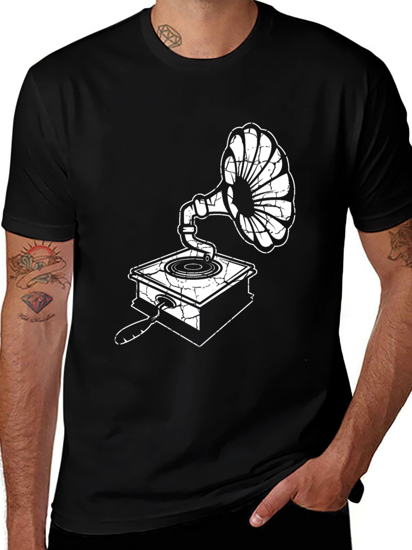 Vintage Phonograph Graphic T-Shirt
