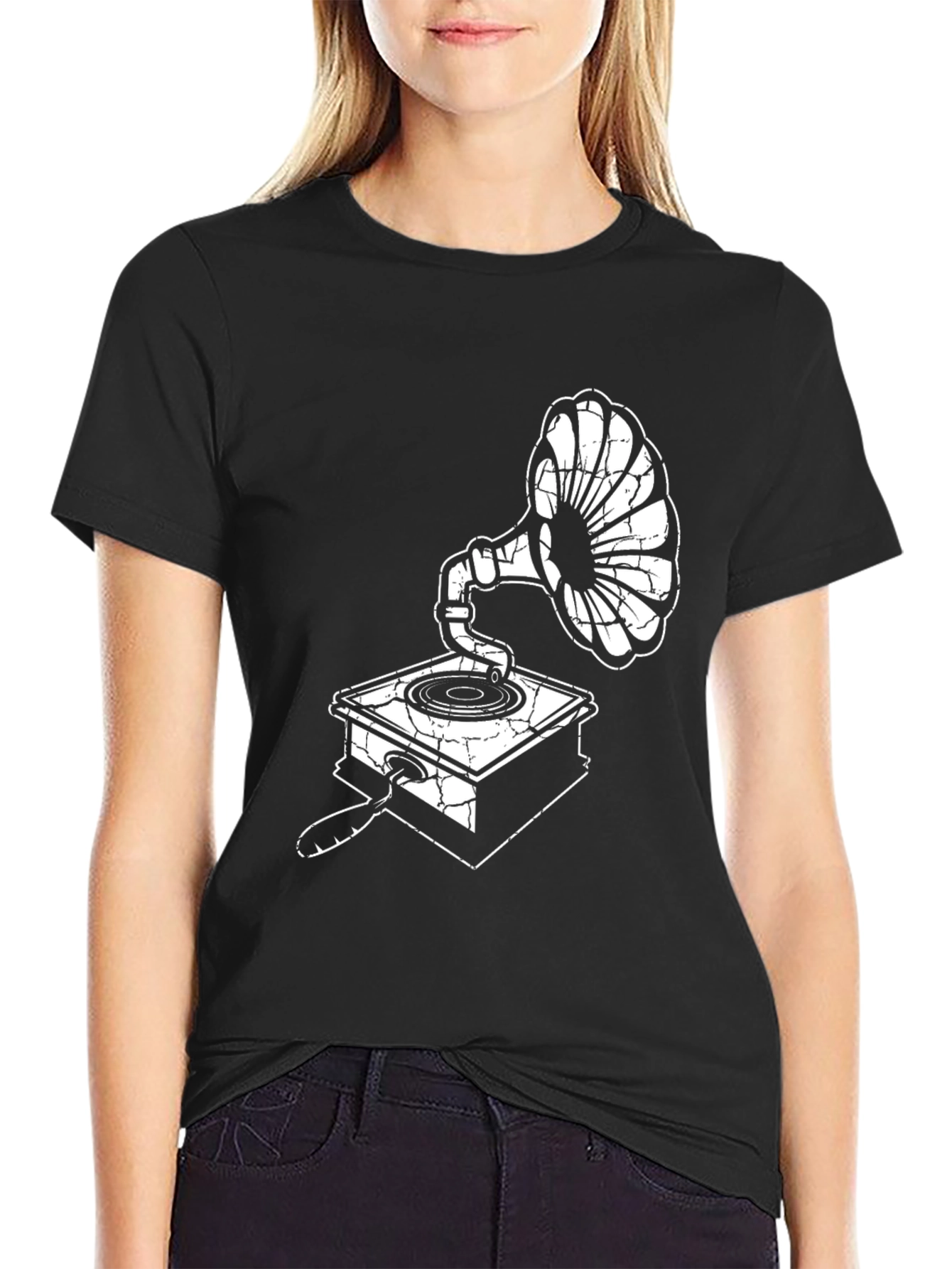 Vintage Phonograph Graphic T-Shirt