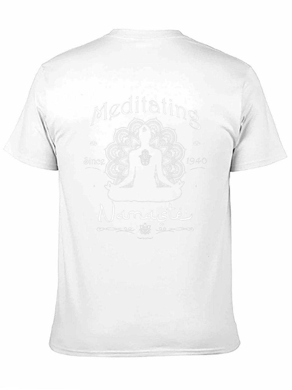 Meditating Namaste Graphic Tee - Black Cotton Blend