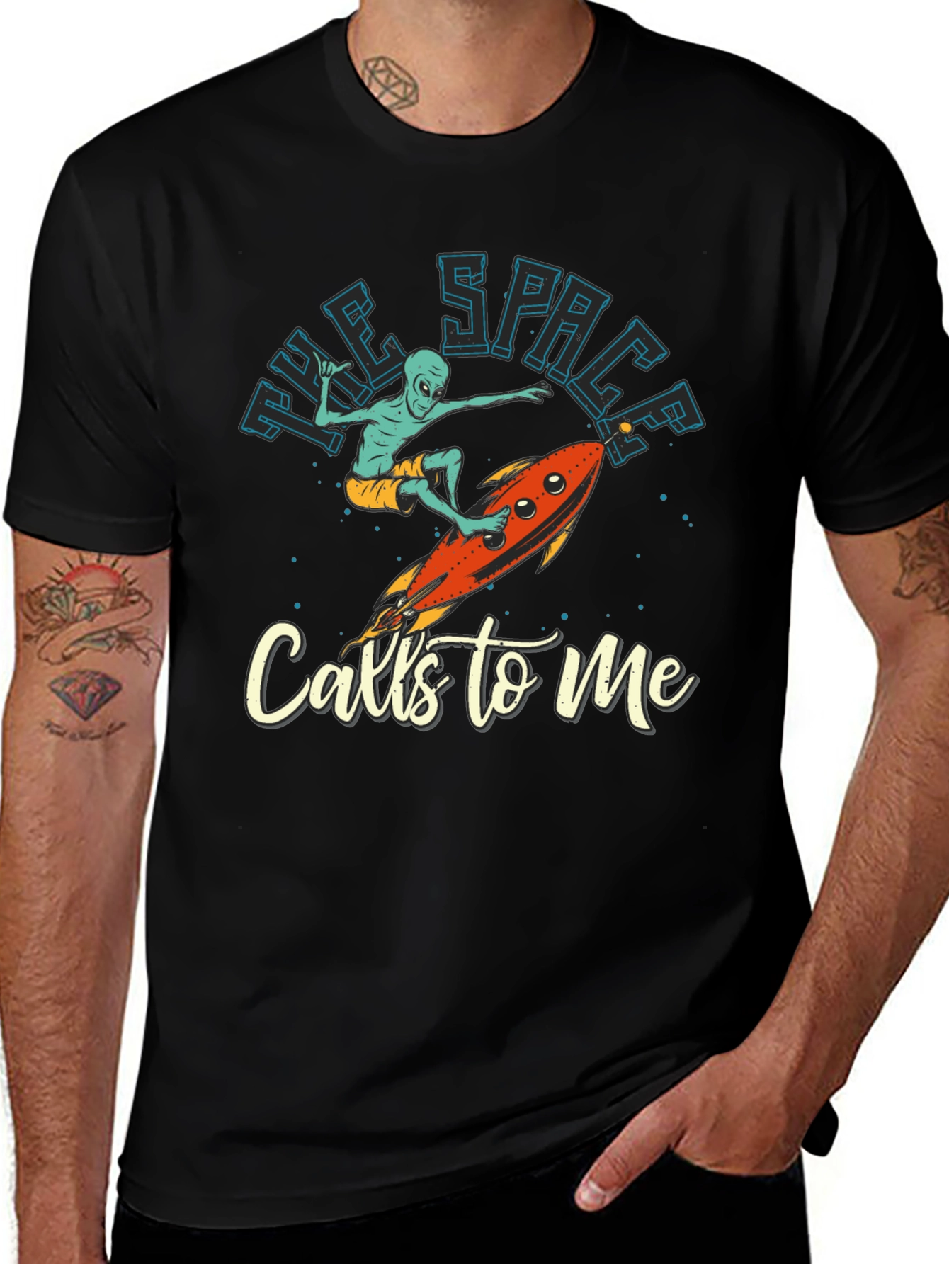 Alien Surfer T-Shirt - The Space Calls To Me