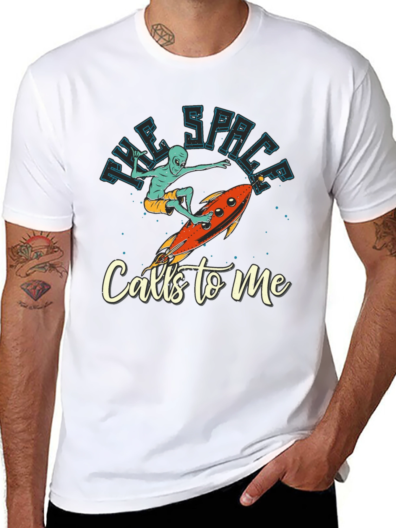 Alien Surfer T-Shirt - The Space Calls To Me