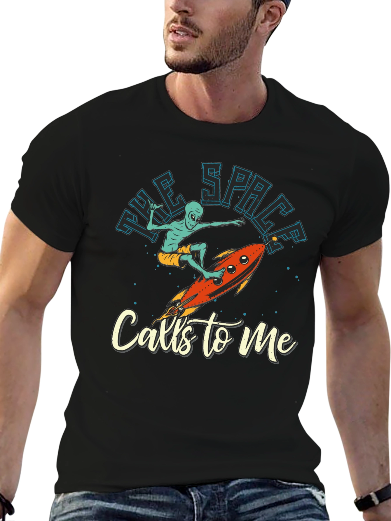 Alien Surfer T-Shirt - The Space Calls To Me