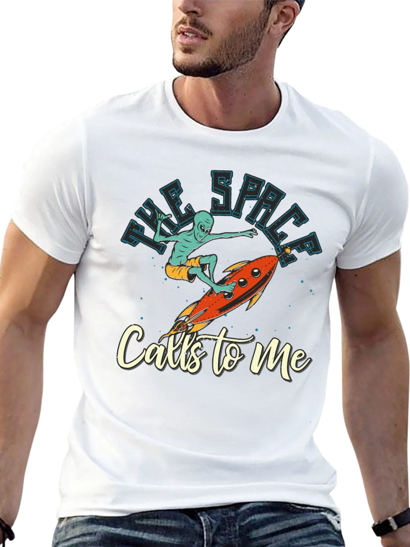 Alien Surfer T-Shirt - The Space Calls To Me
