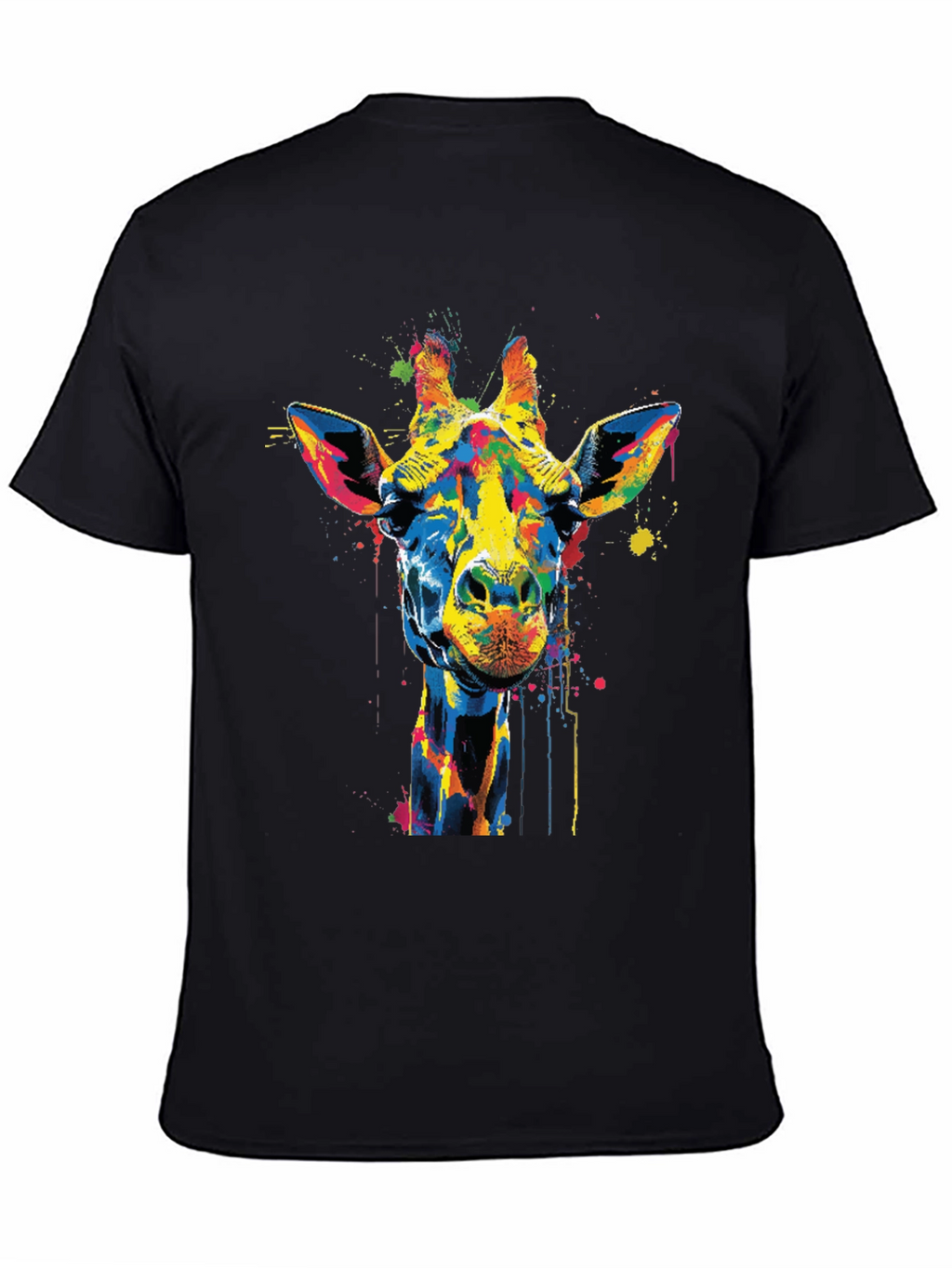 Colorful Giraffe Graphic T-Shirt