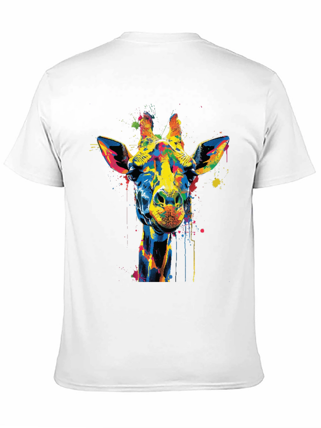 Colorful Giraffe Graphic T-Shirt