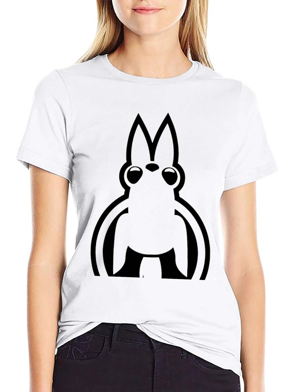 Abstract Graphic Print Black T-Shirt
