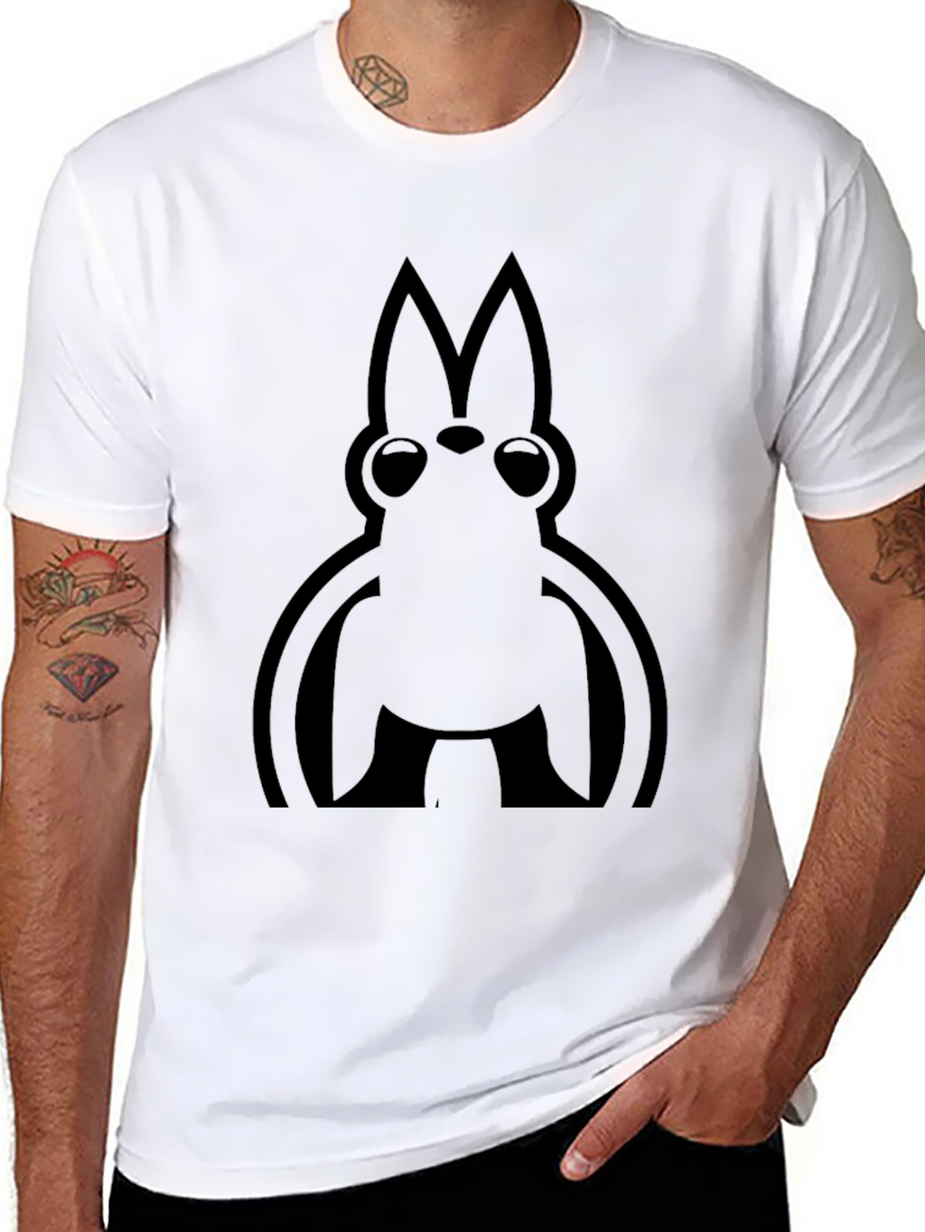 Abstract Graphic Print Black T-Shirt