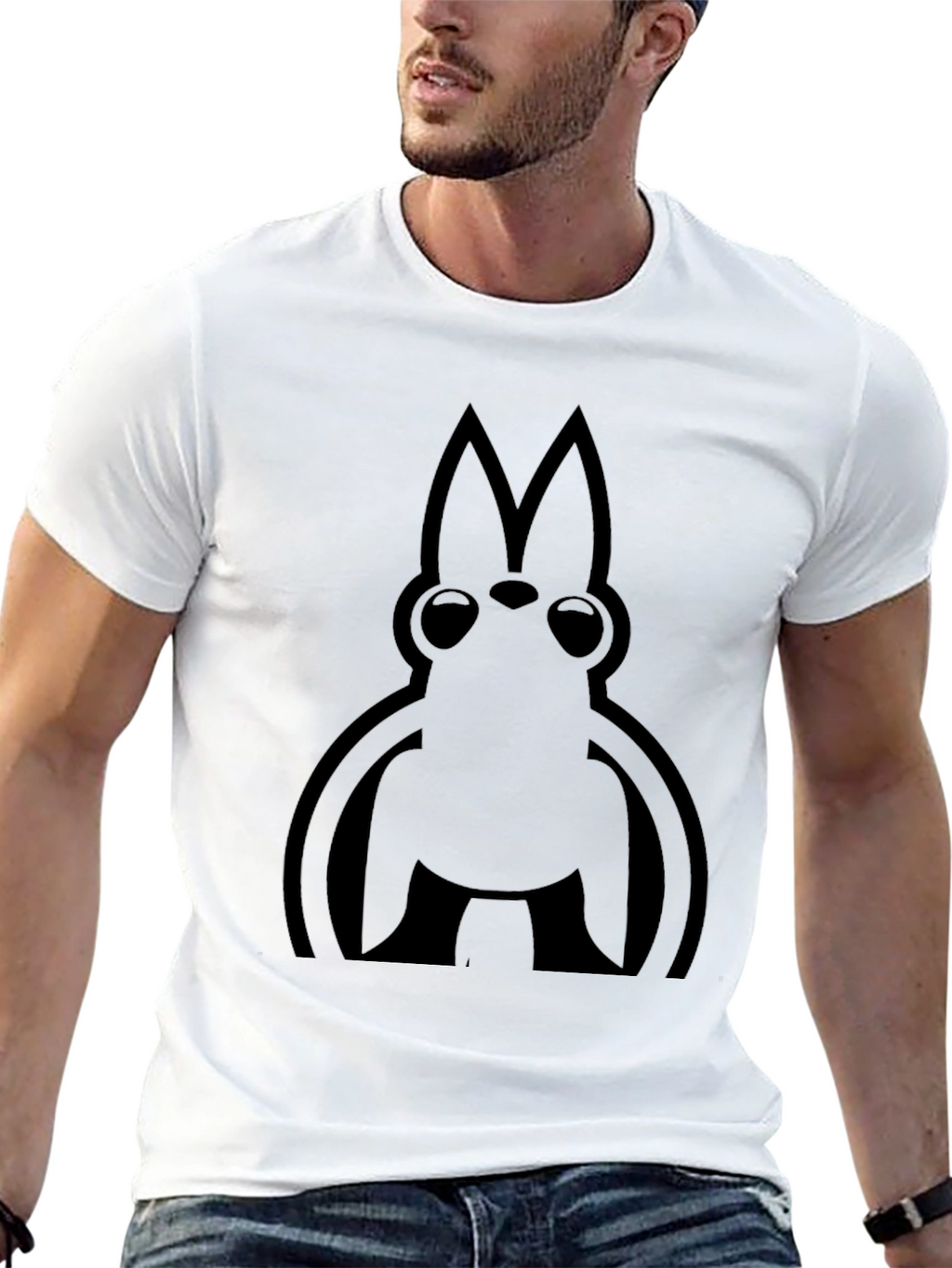 Abstract Graphic Print Black T-Shirt