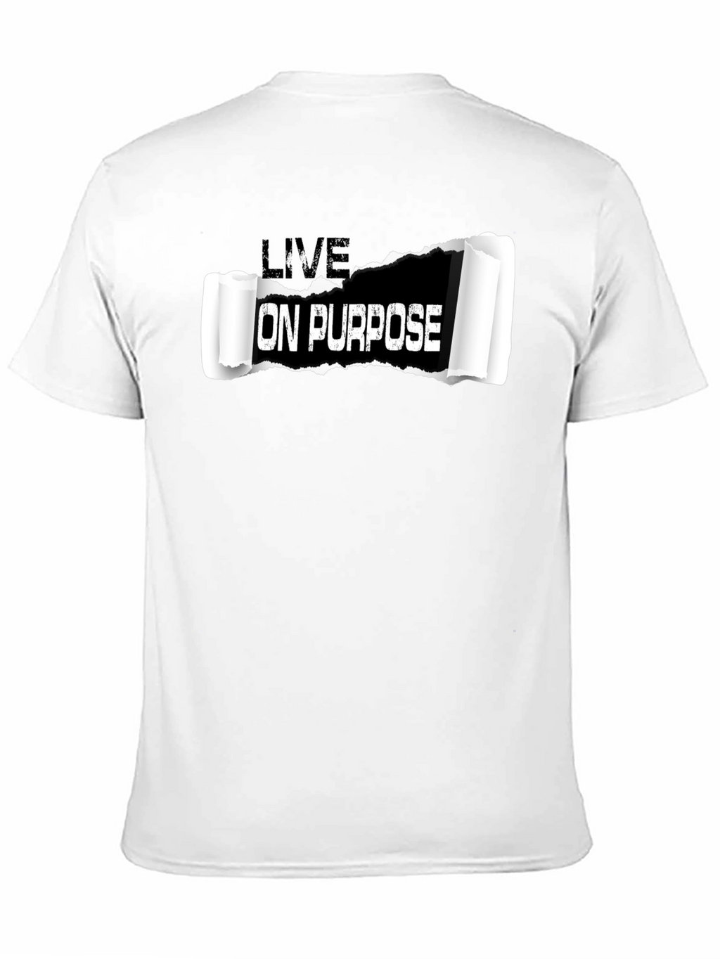 Live On Purpose Black Graphic T-Shirt