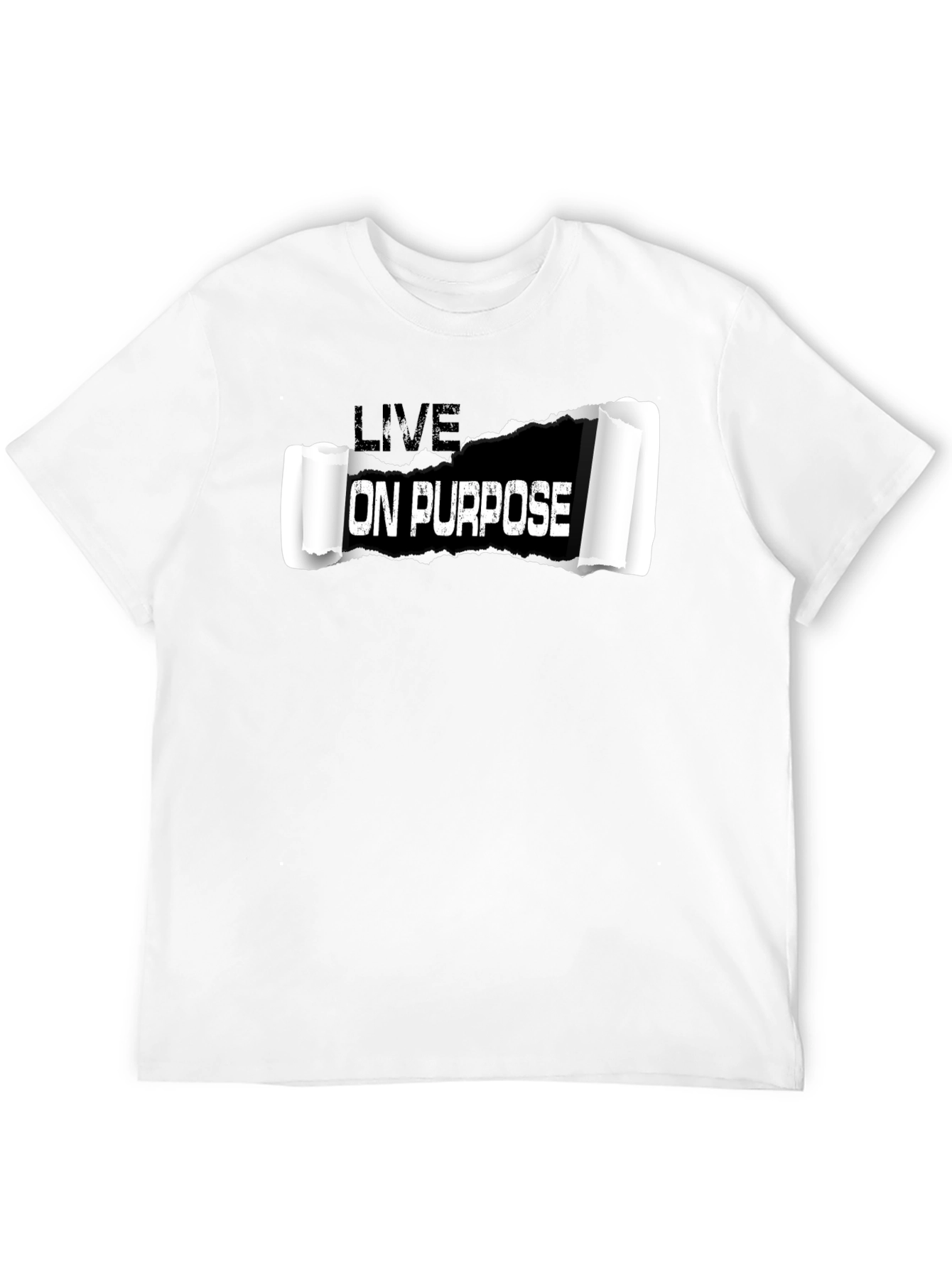 Live On Purpose Black Graphic T-Shirt