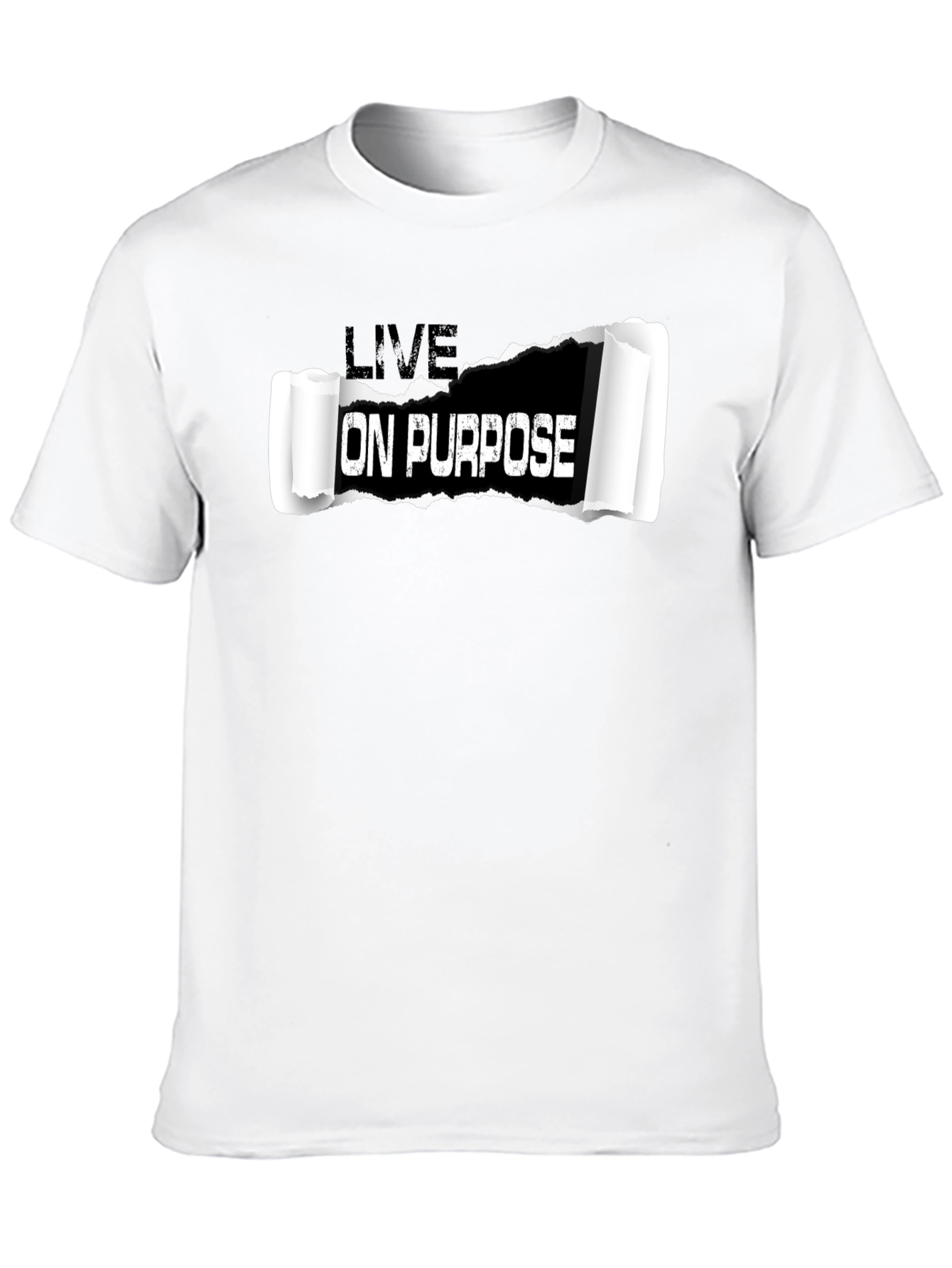 Live On Purpose Black Graphic T-Shirt