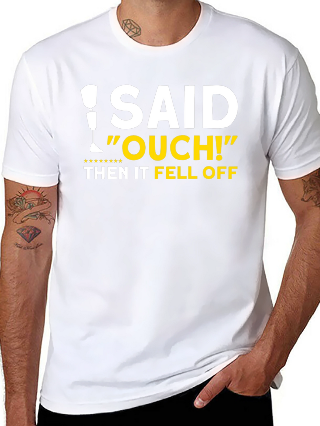 I Said Ouch! Leg Falls Off Humor T-Shirt