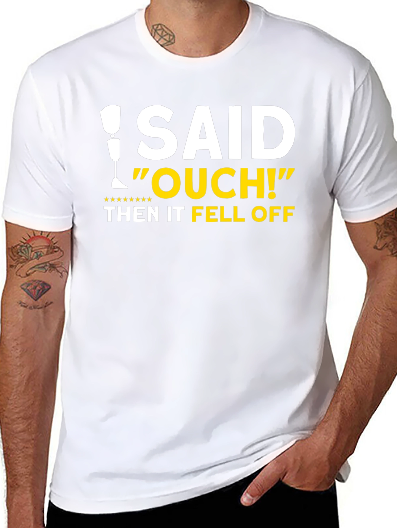 I Said Ouch! Leg Falls Off Humor T-Shirt