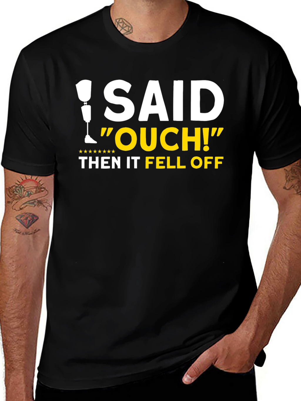 I Said Ouch! Leg Falls Off Humor T-Shirt