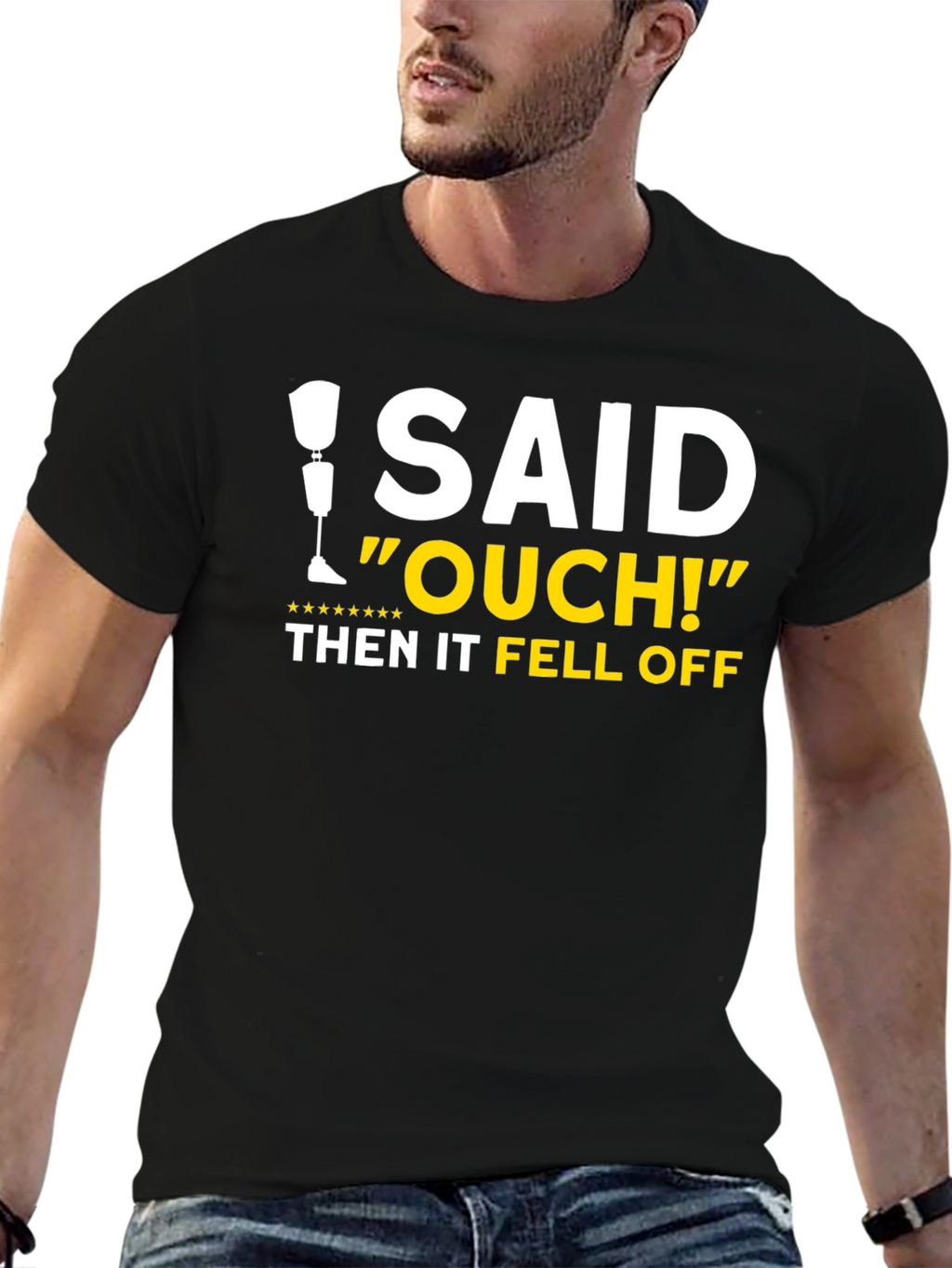 I Said Ouch! Leg Falls Off Humor T-Shirt