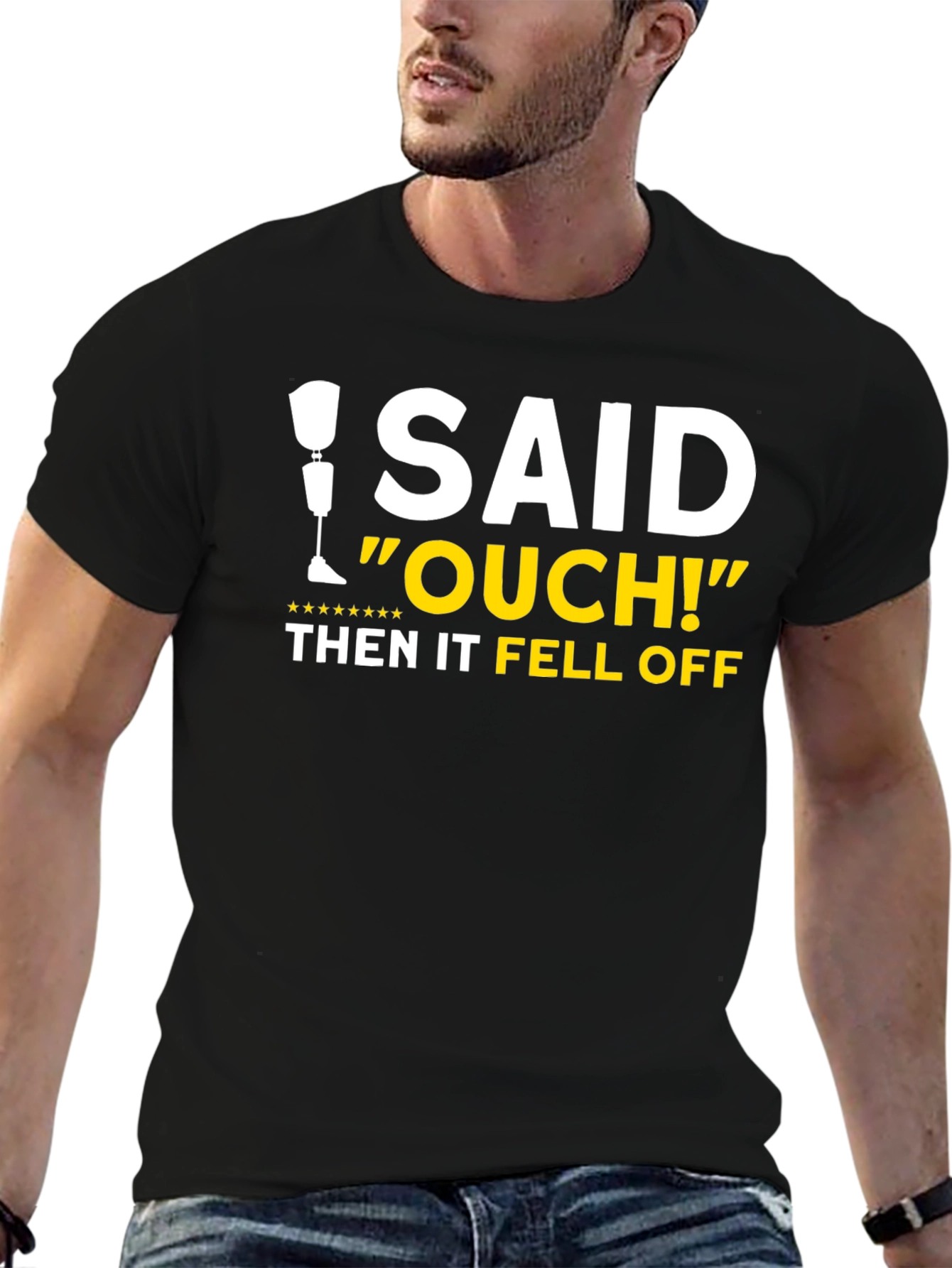 I Said Ouch! Leg Falls Off Humor T-Shirt