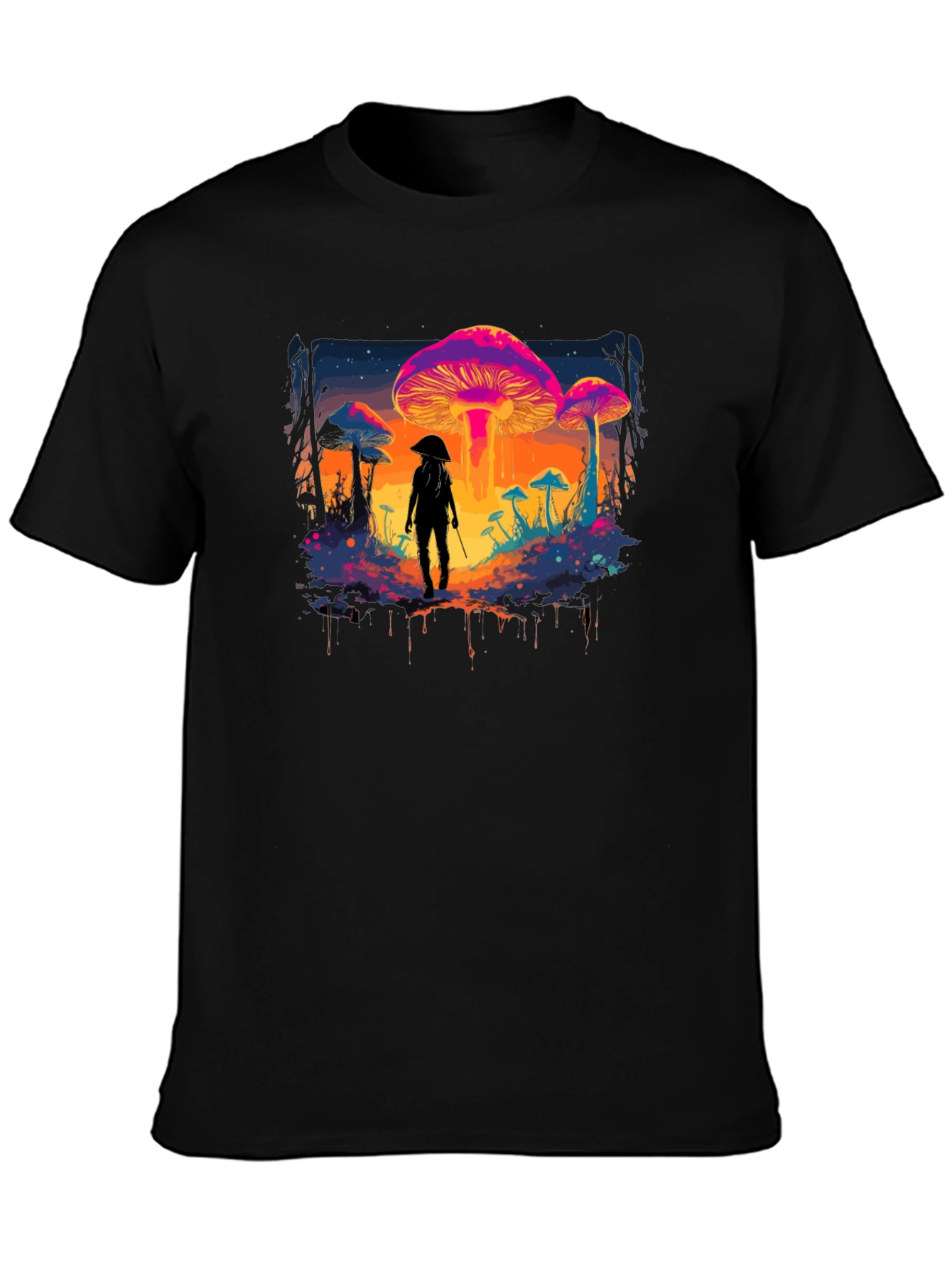 Mushroom Trip T-Shirt - Colorful Psychedelic Design