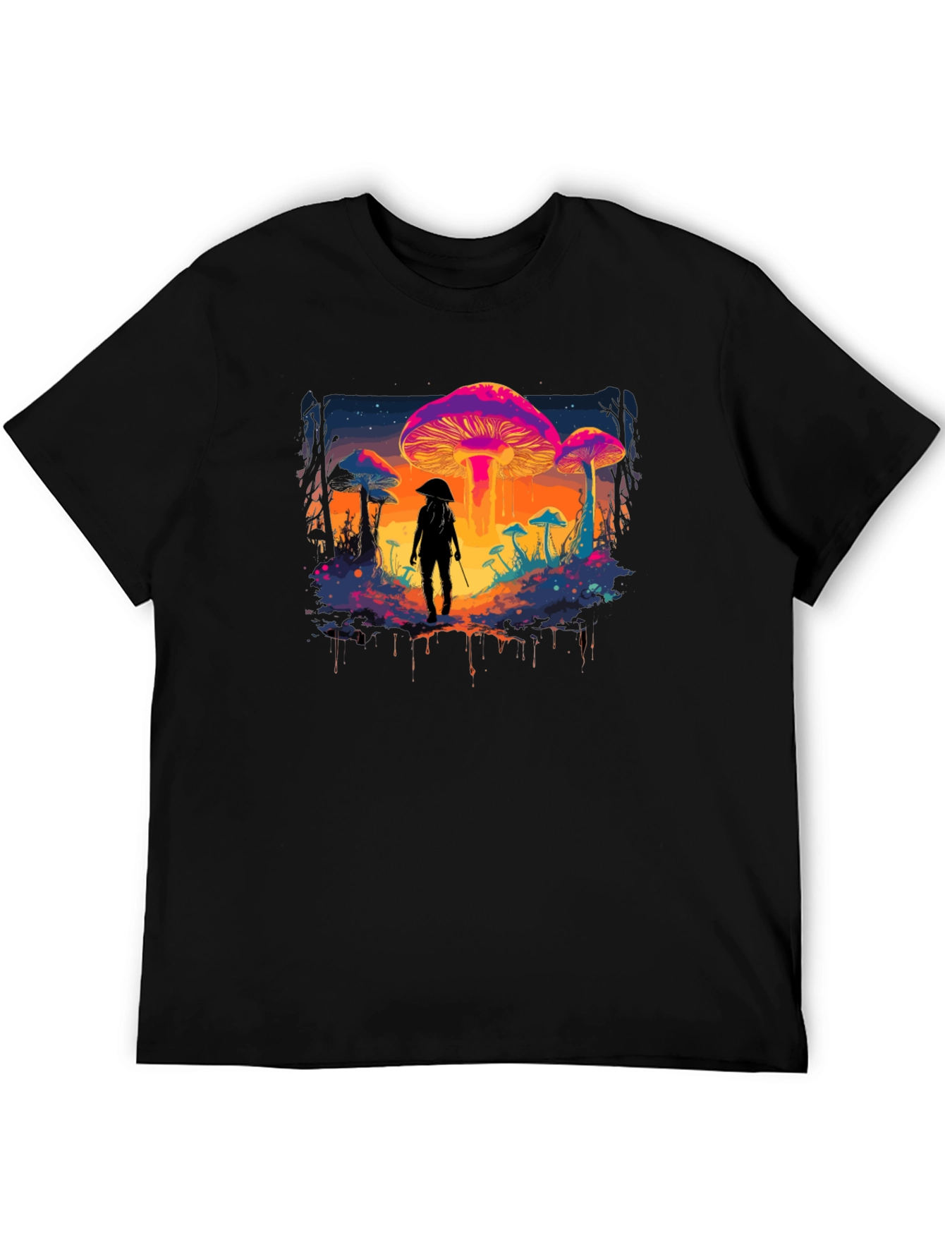 Mushroom Trip T-Shirt - Colorful Psychedelic Design