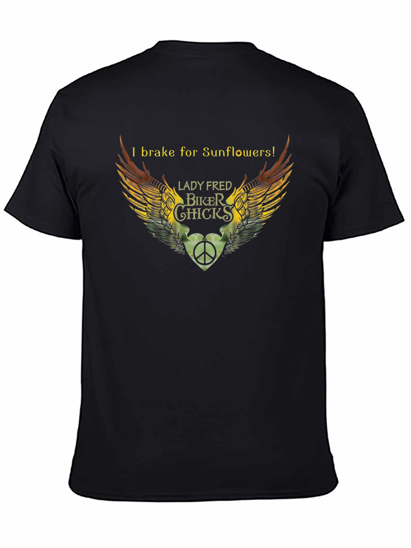 I Brake for Sunflowers Biker T-Shirt