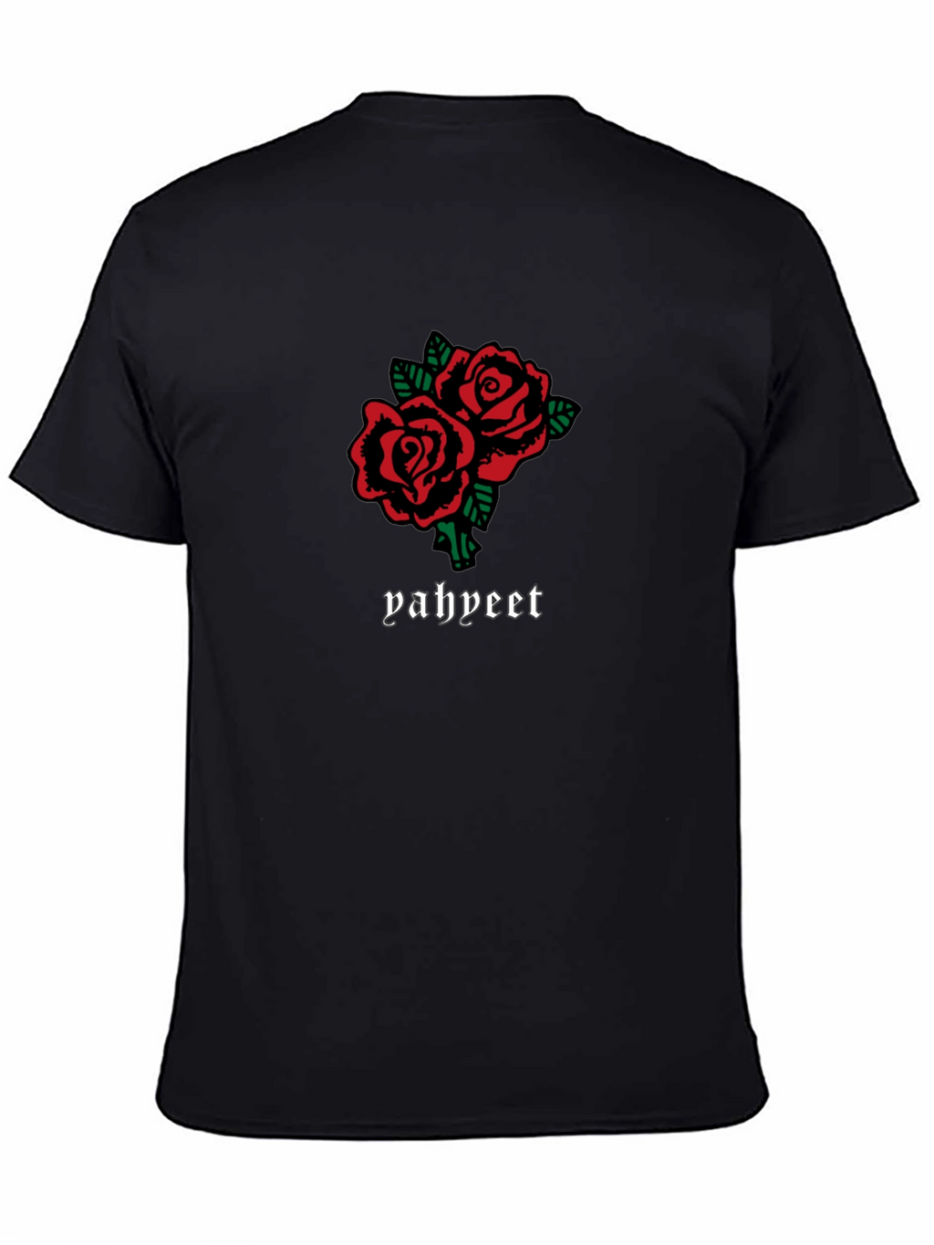 Roses Graphic Tee - Trendy Black T-Shirt