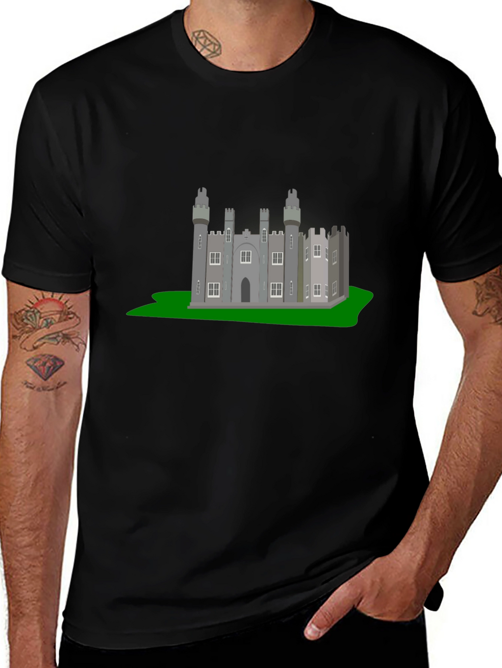 Castle Graphic T-Shirt - Classic Black Tee