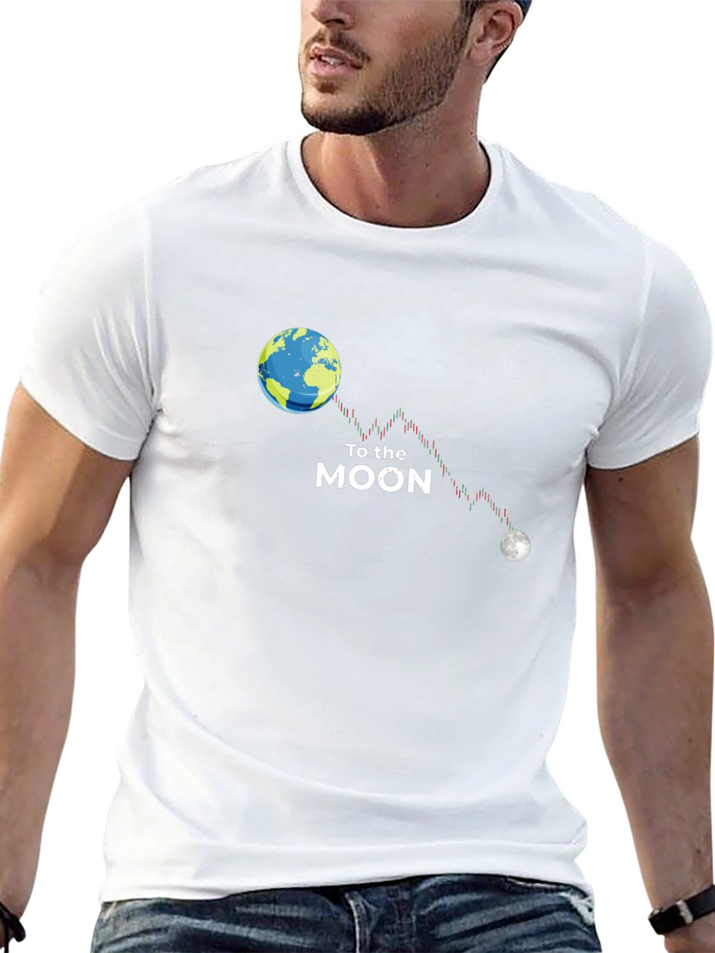 To the Moon Graphic T-Shirt - Crypto Design