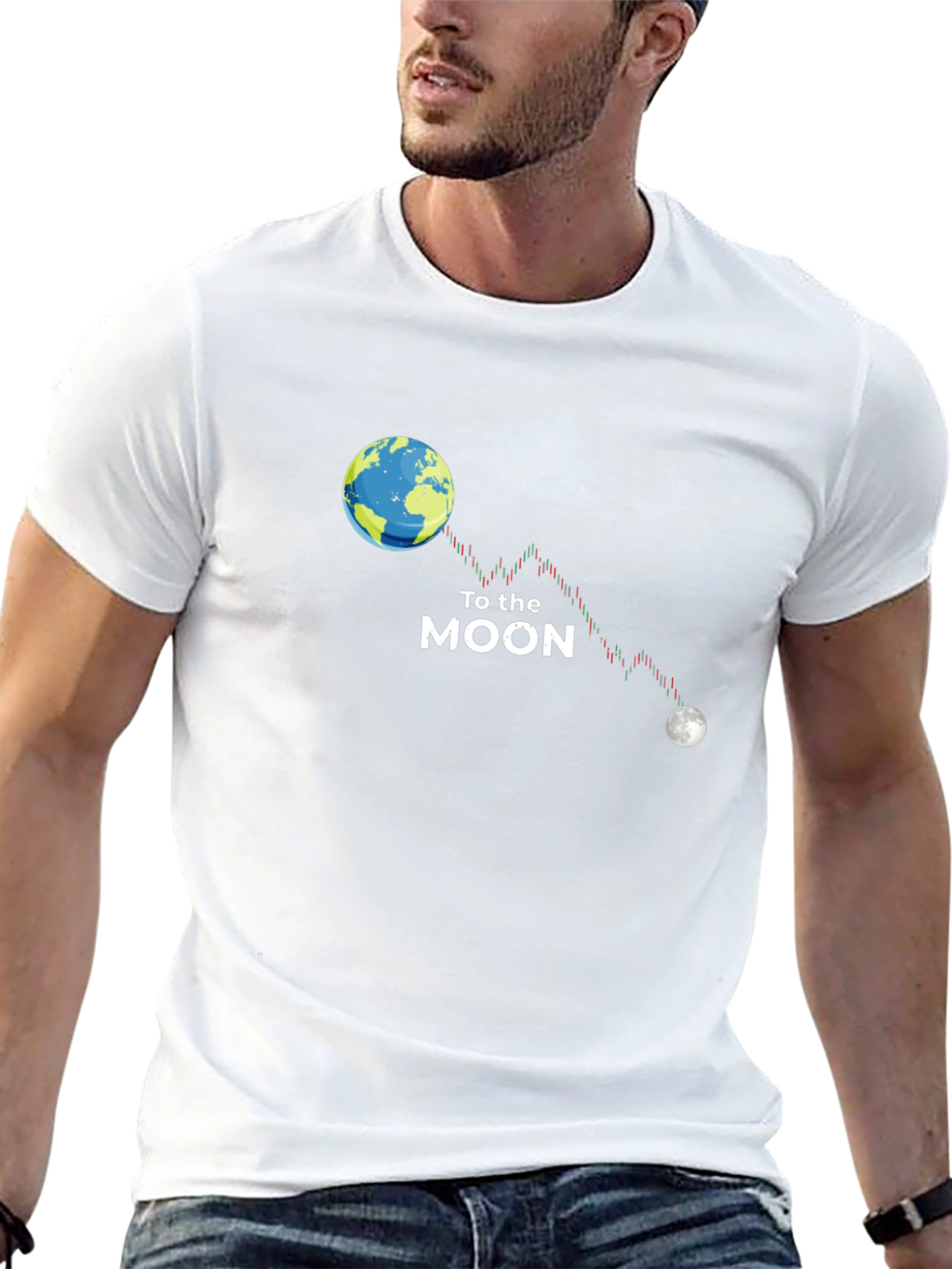 To the Moon Graphic T-Shirt - Crypto Design