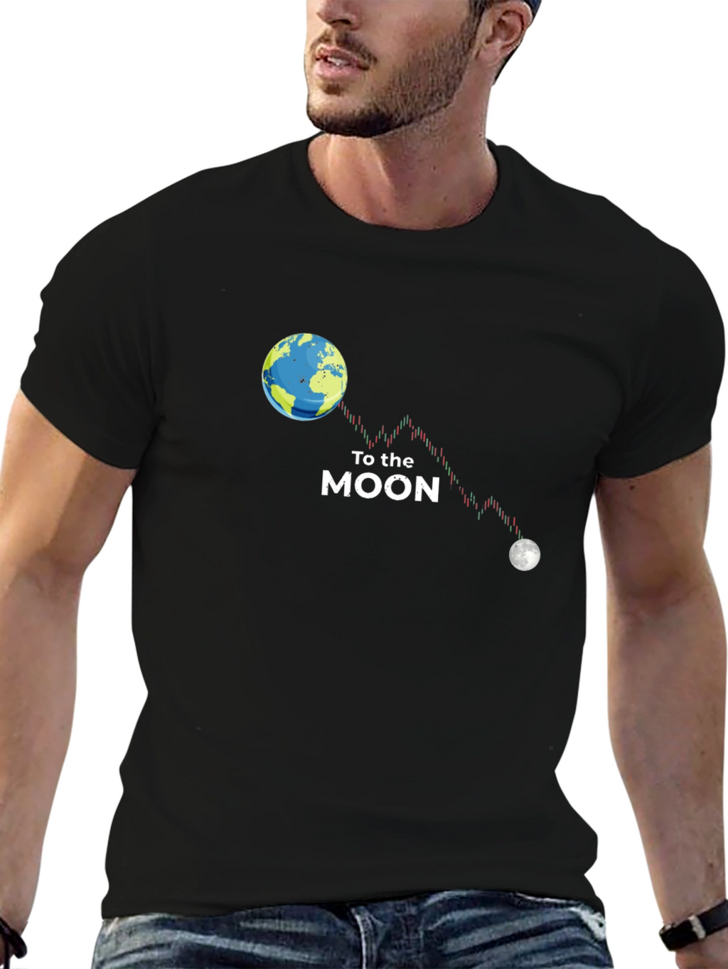 To the Moon Graphic T-Shirt - Crypto Design
