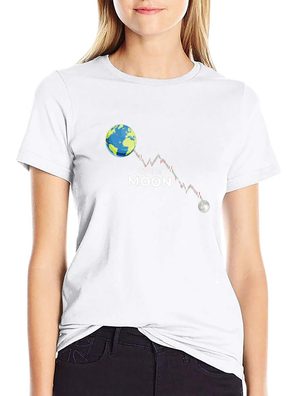 To the Moon Graphic T-Shirt - Crypto Design