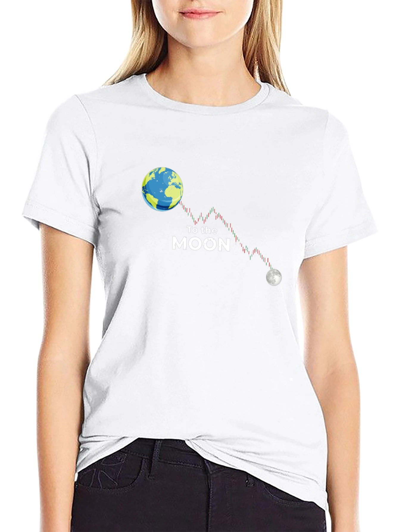 To the Moon Graphic T-Shirt - Crypto Design