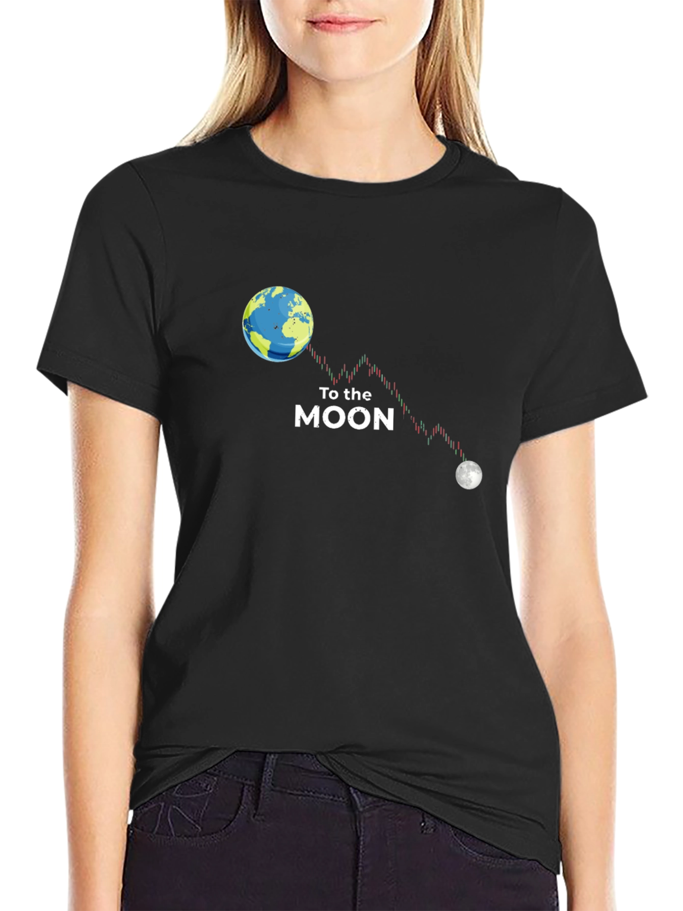 To the Moon Graphic T-Shirt - Crypto Design