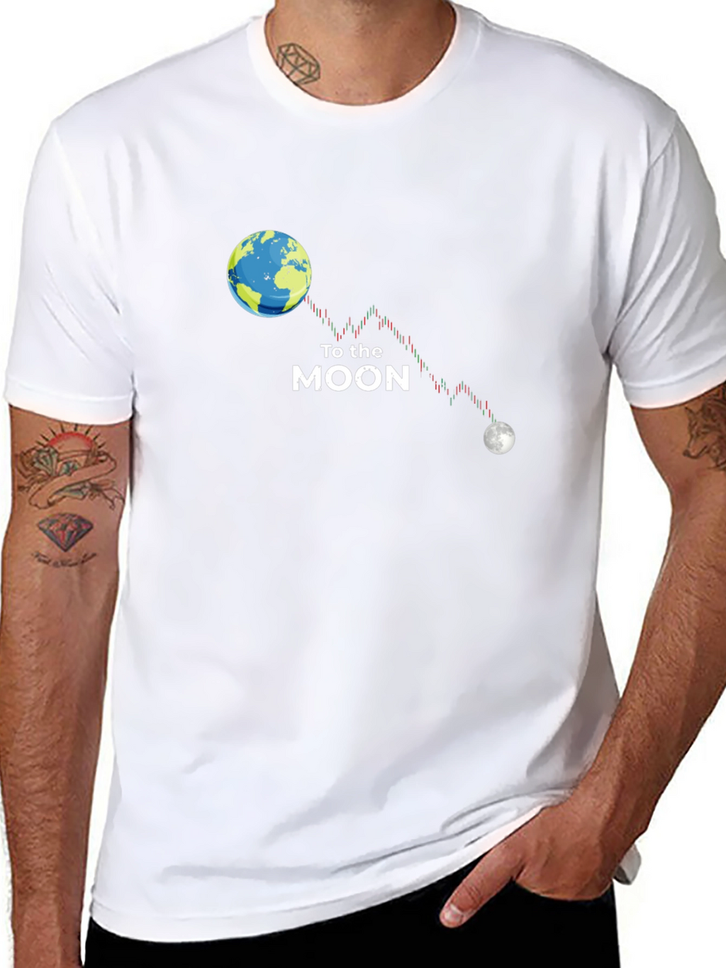 To the Moon Graphic T-Shirt - Crypto Design