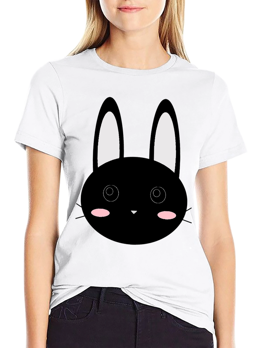 Black Bunny Graphic T-Shirt