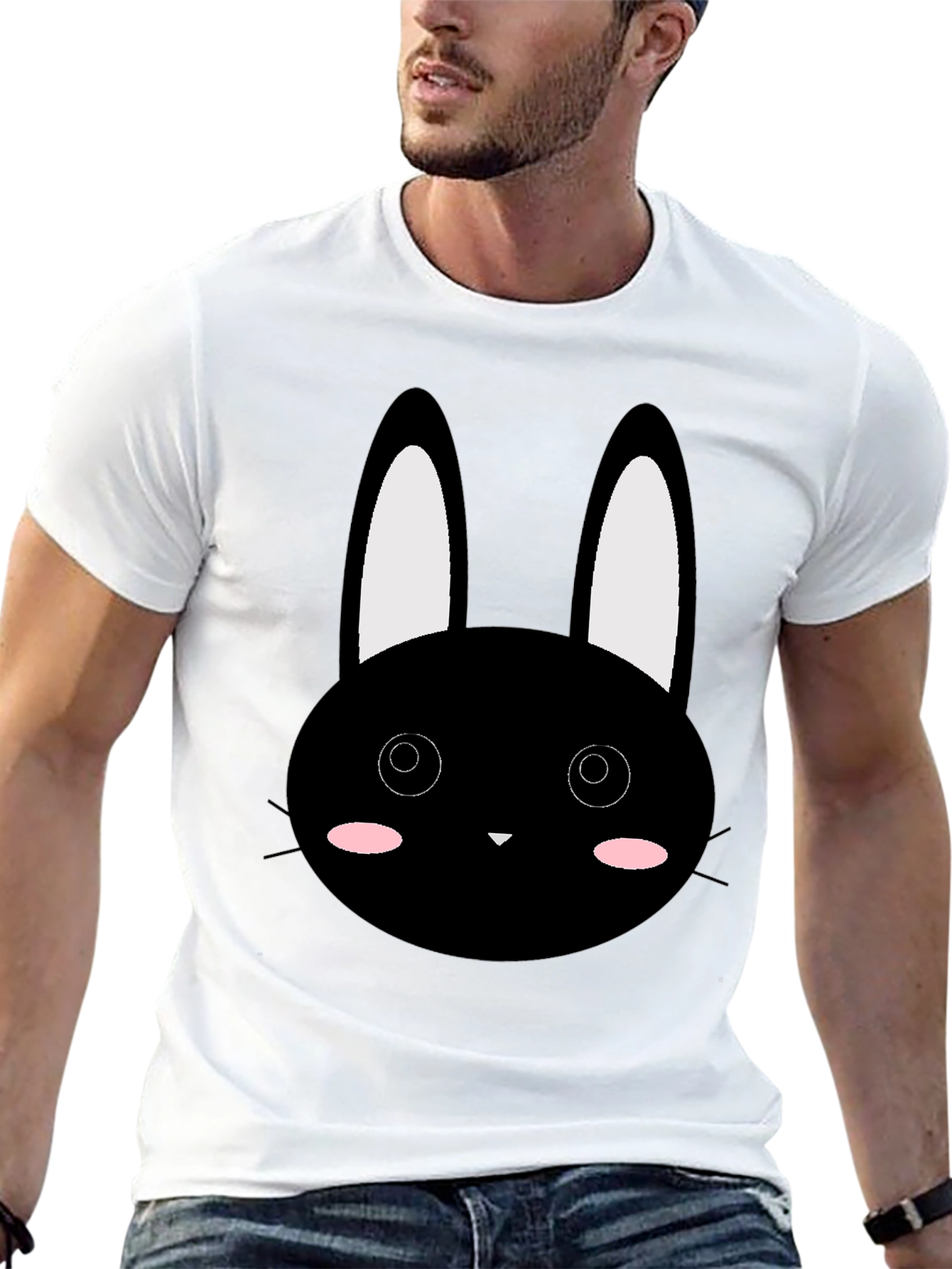 Black Bunny Graphic T-Shirt