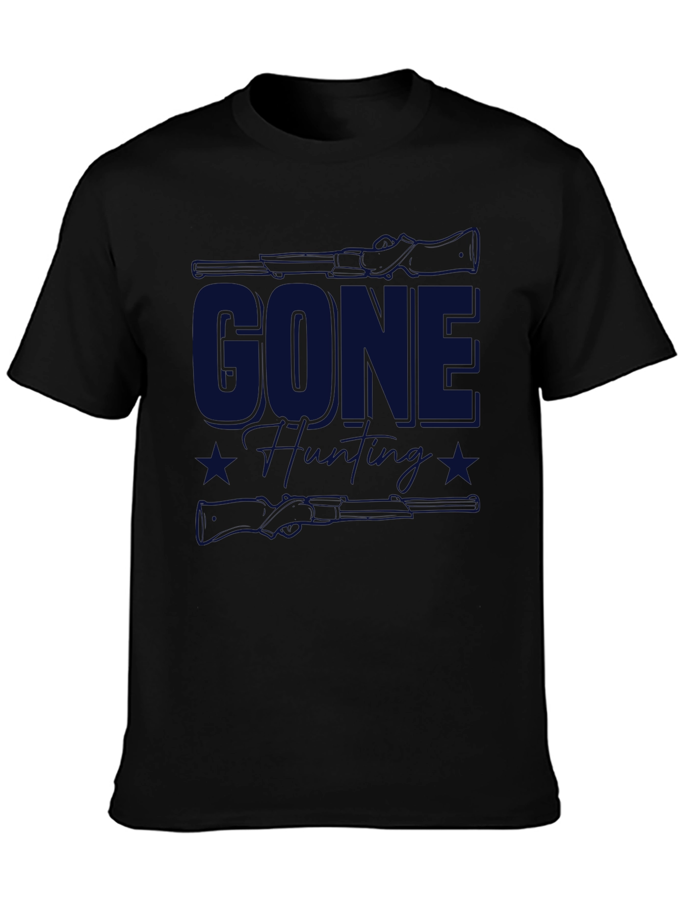 Gone Hunting T-Shirt - Black Classic Fit