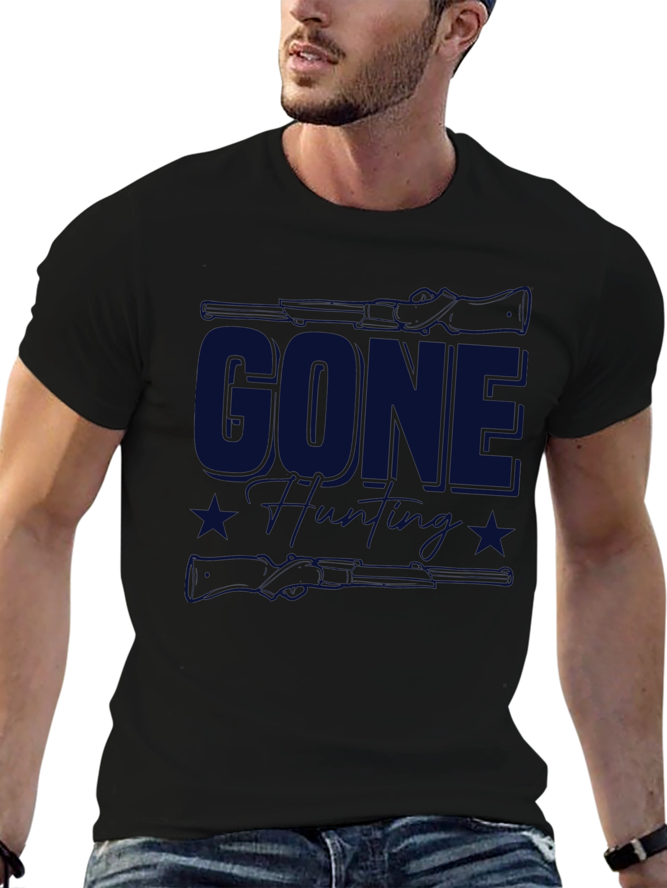 Gone Hunting T-Shirt - Black Classic Fit