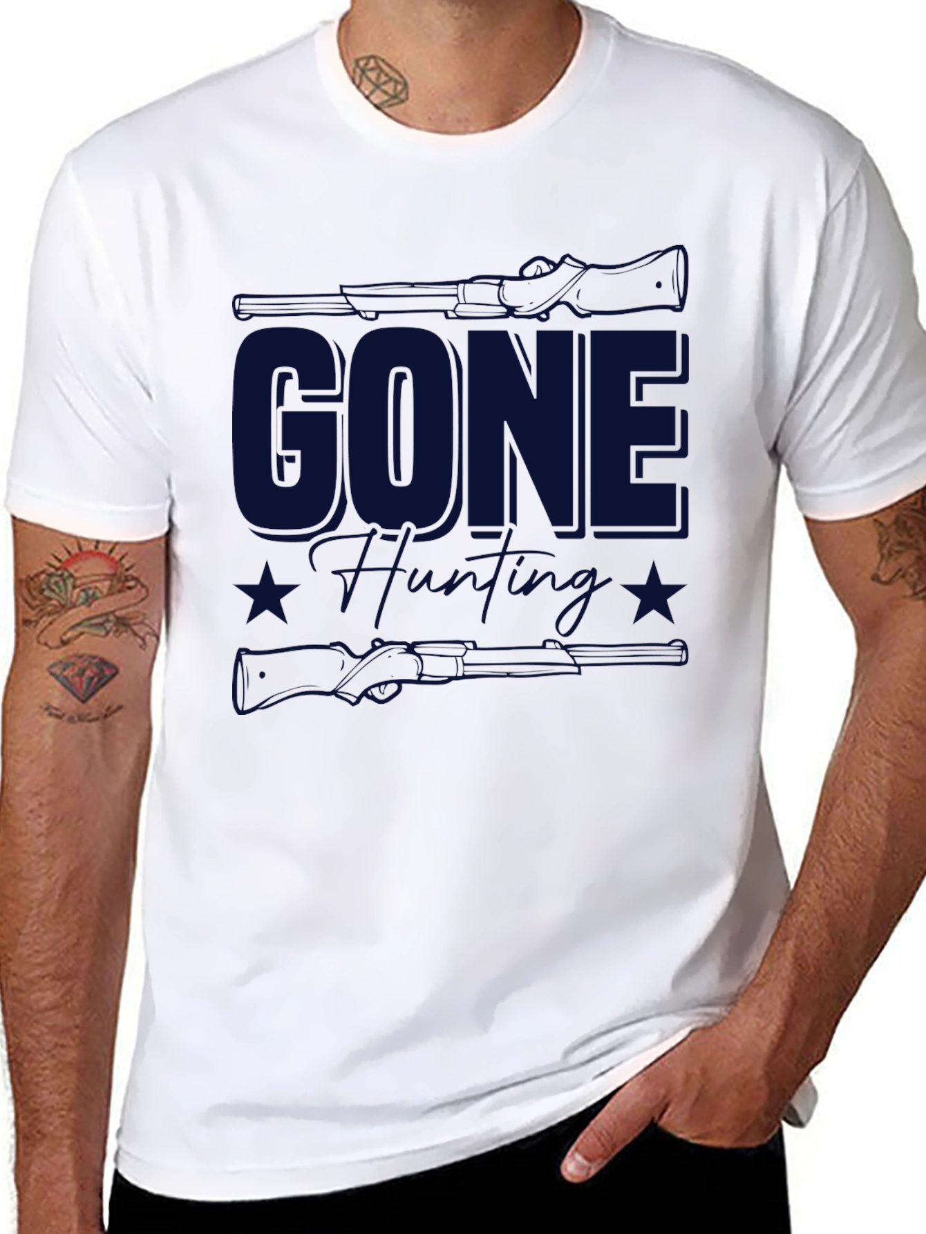 Gone Hunting T-Shirt - Black Classic Fit
