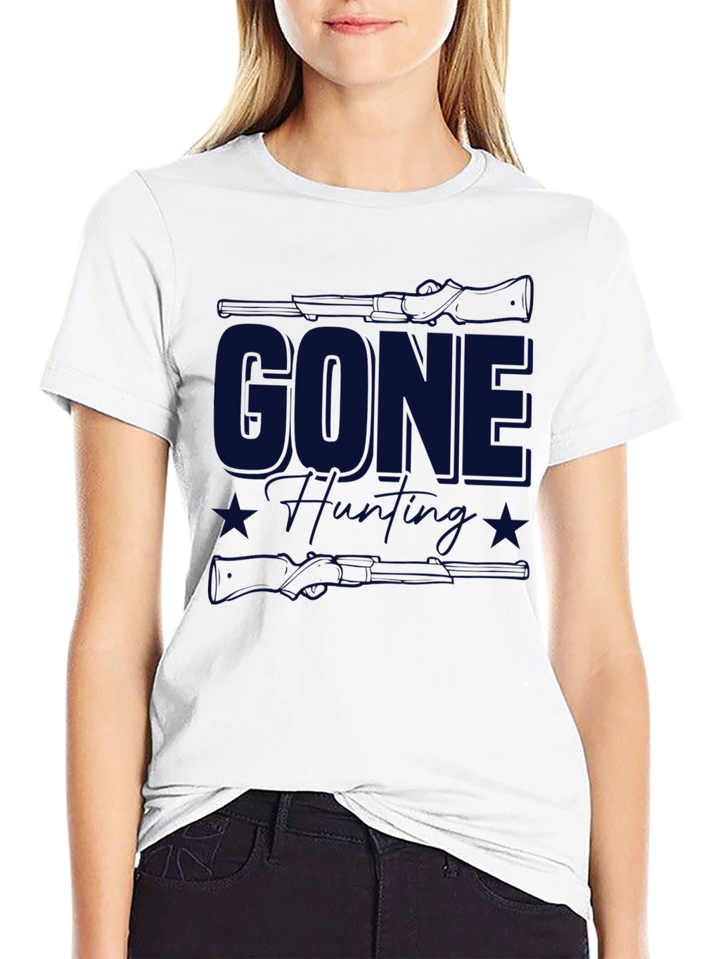 Gone Hunting T-Shirt - Black Classic Fit