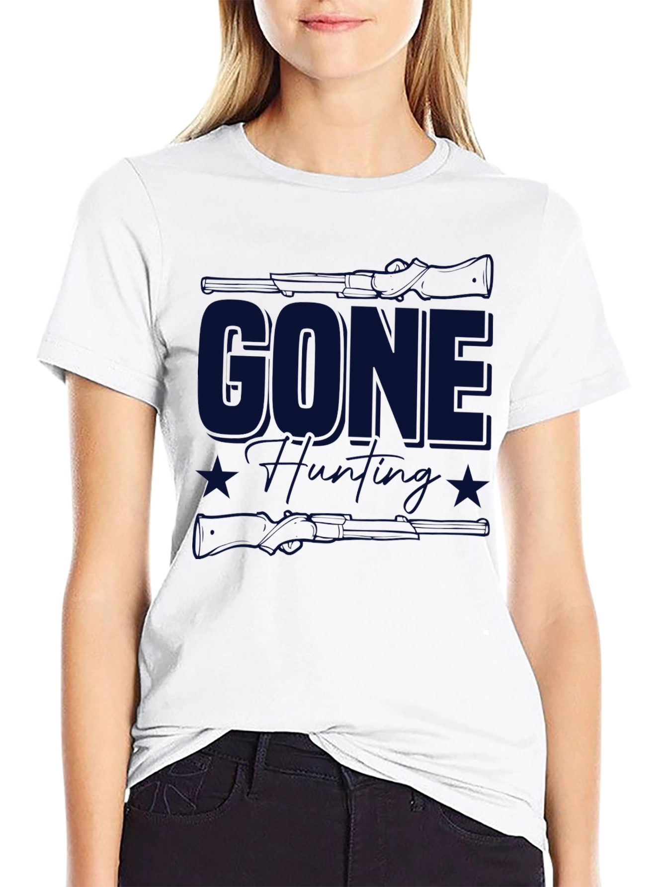 Gone Hunting T-Shirt - Black Classic Fit
