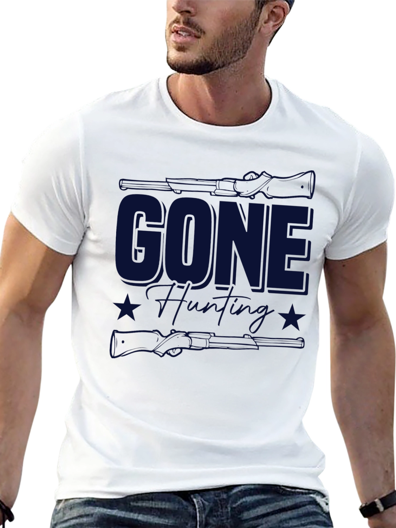 Gone Hunting T-Shirt - Black Classic Fit