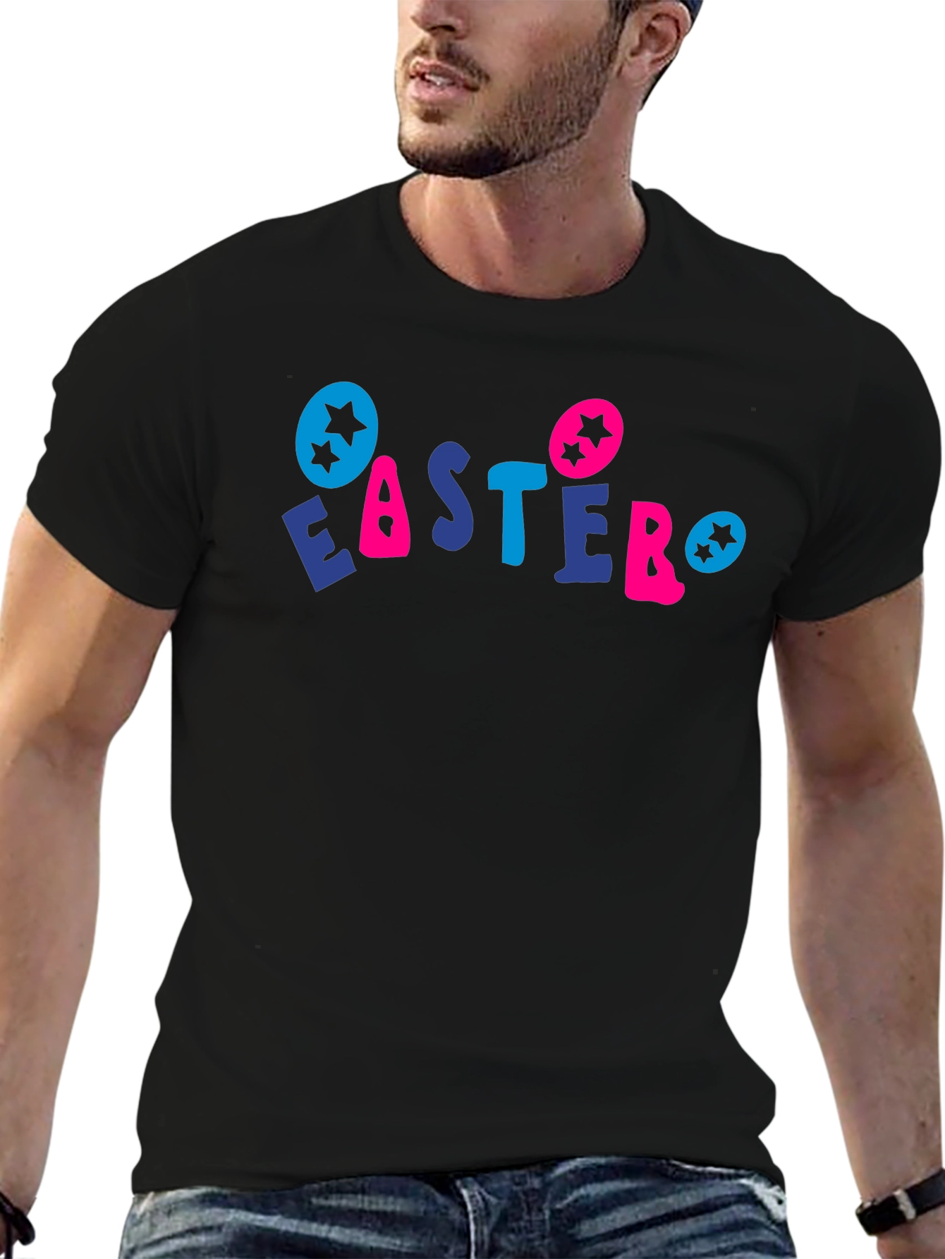 Easter Holiday Graphic Tee - Black