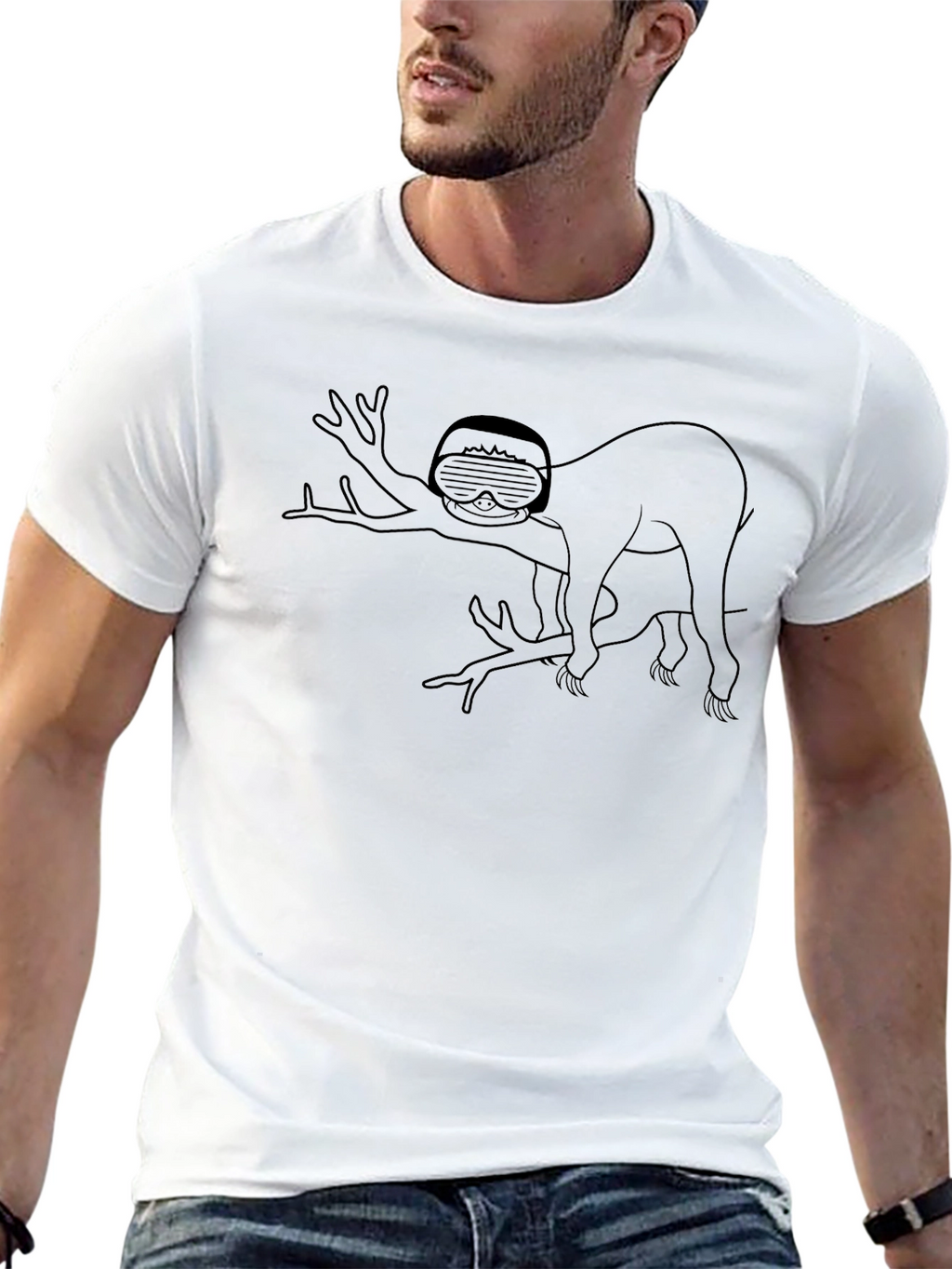 Sloth with Sunglasses Graphic Tee - Unisex