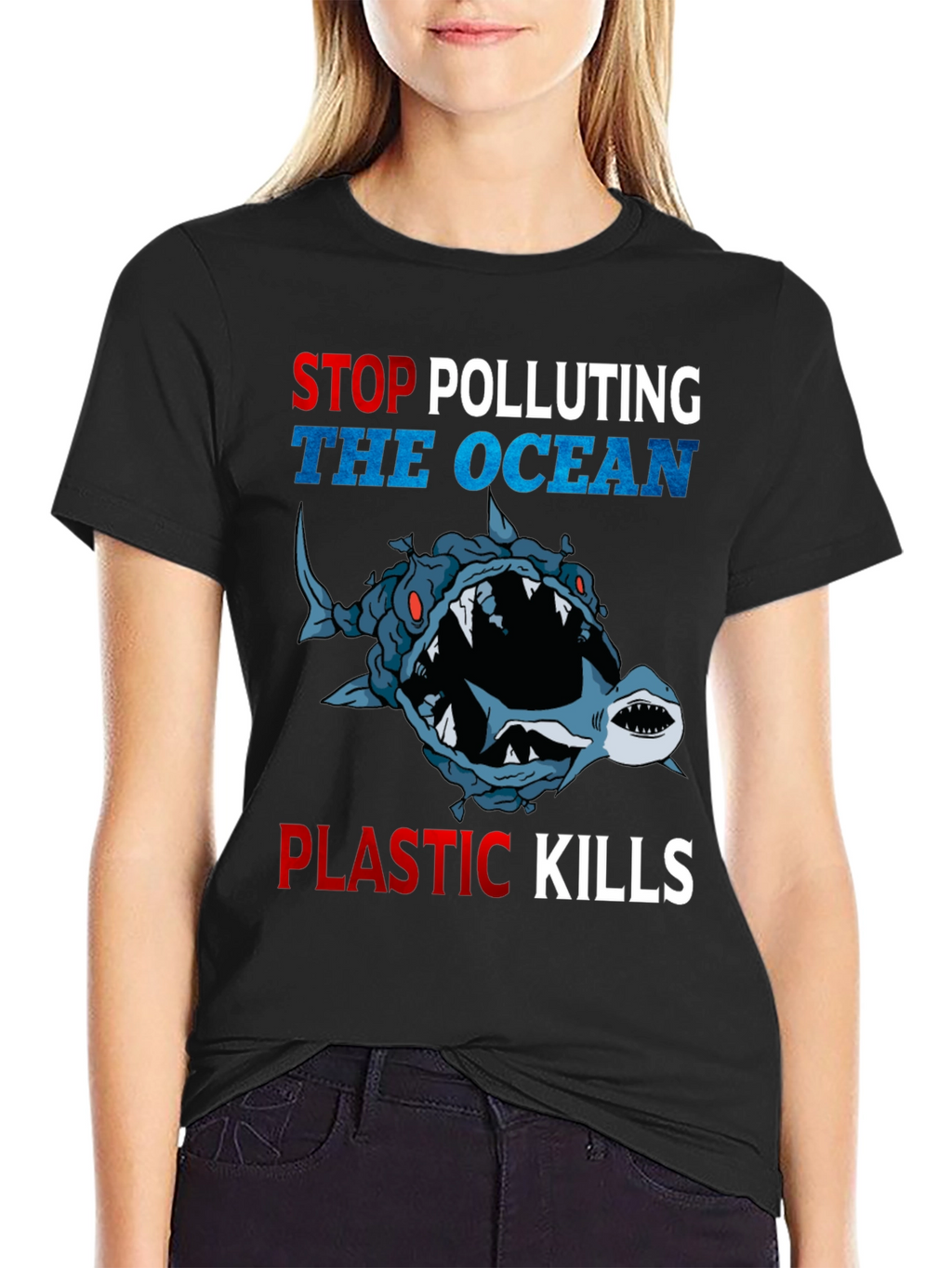 Stop Polluting Ocean T-Shirt - Plastic Kills