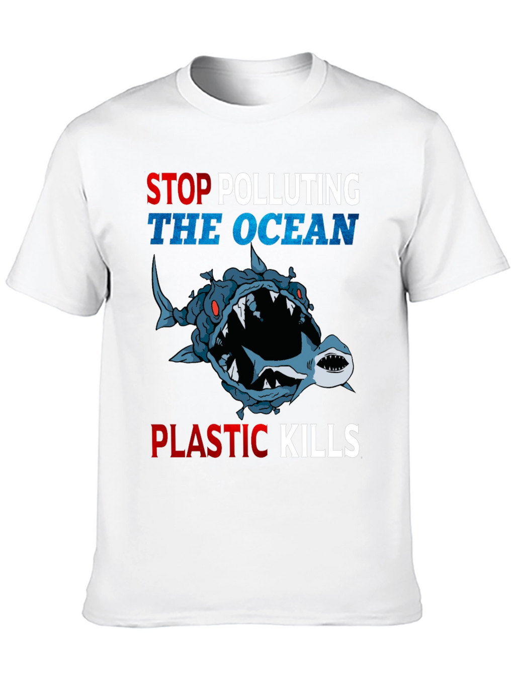 Stop Polluting Ocean T-Shirt - Plastic Kills