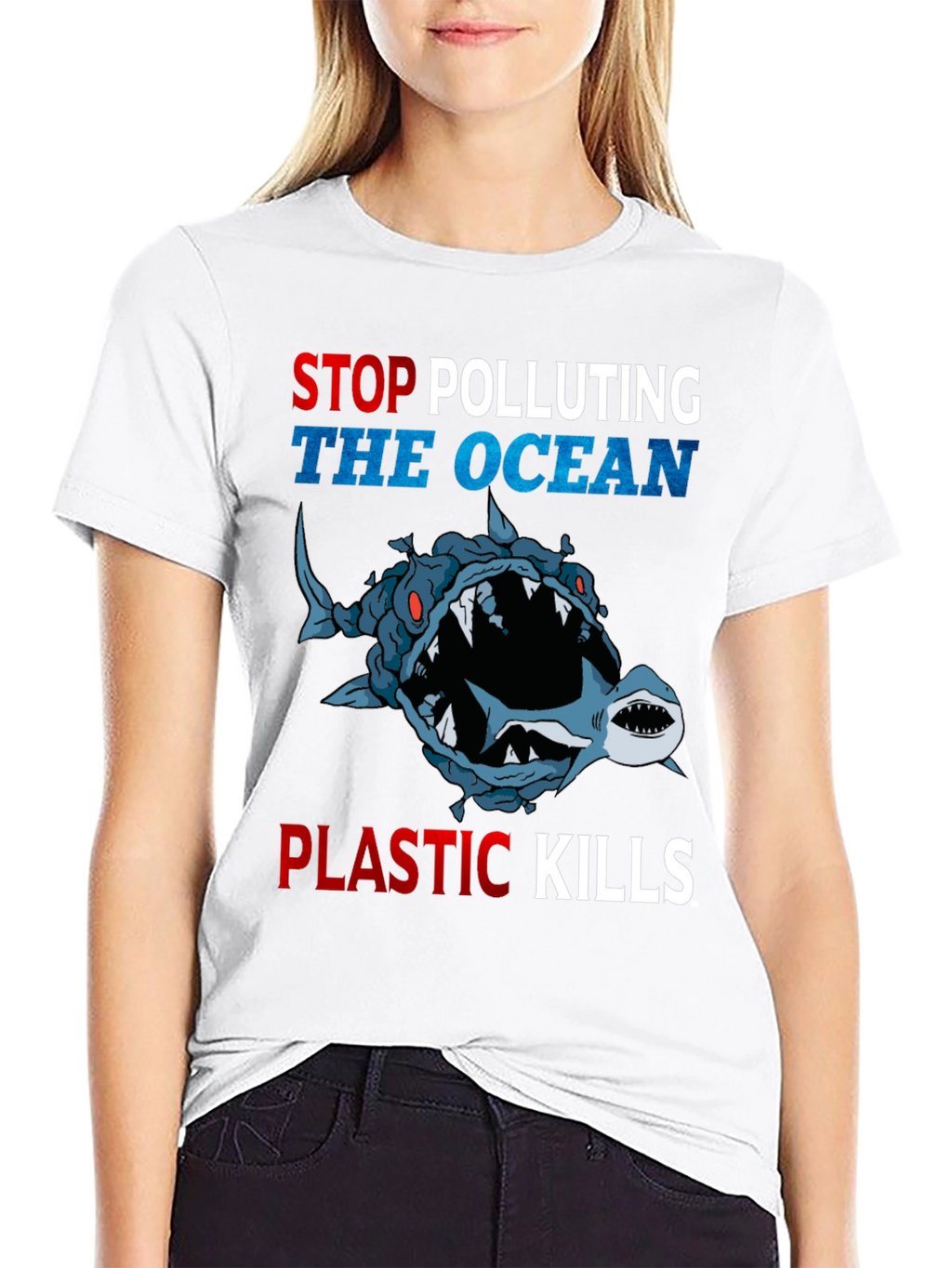 Stop Polluting Ocean T-Shirt - Plastic Kills