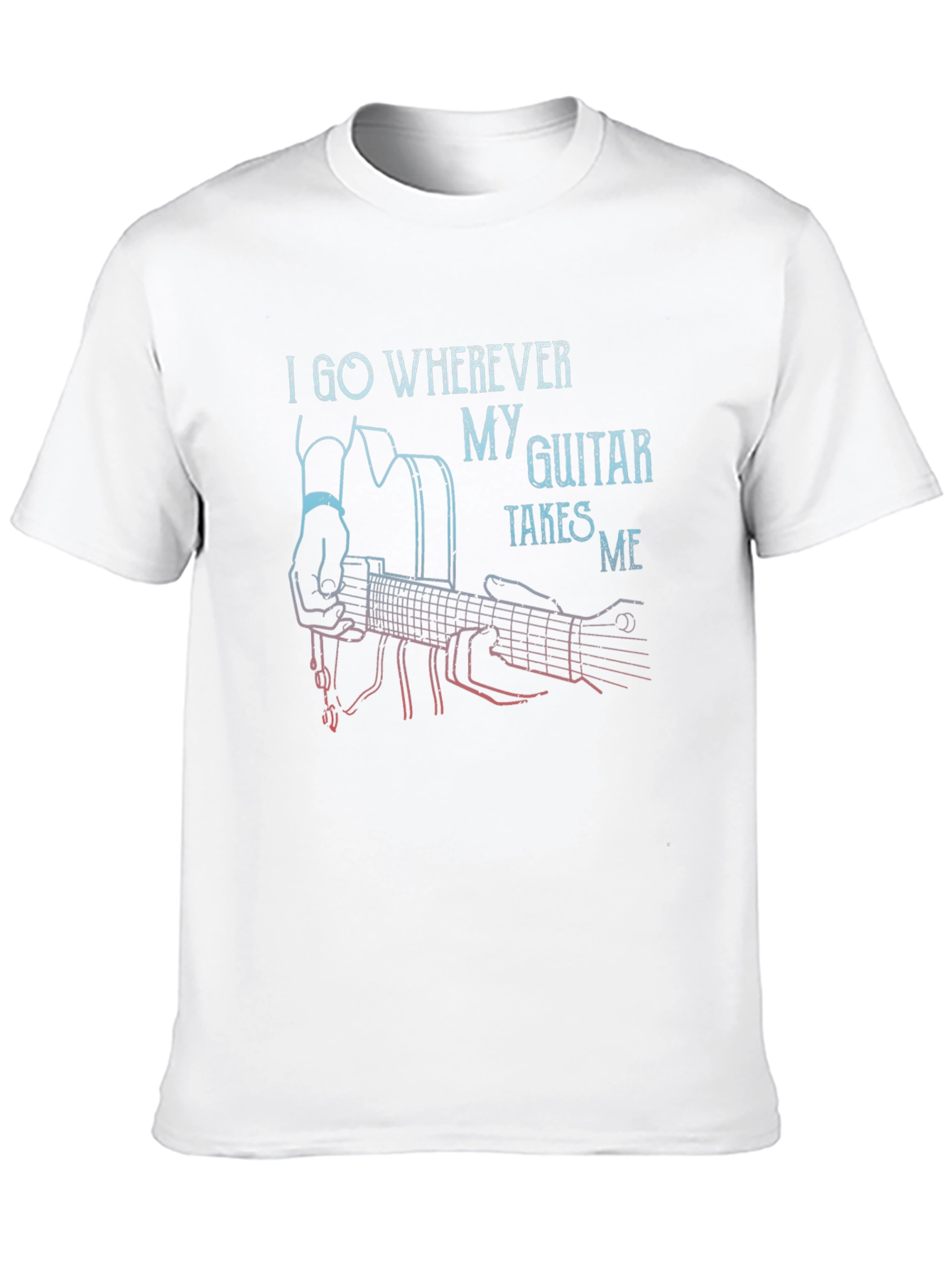 Guitar Takes Me Graphic T-Shirt - Music Lover Tee