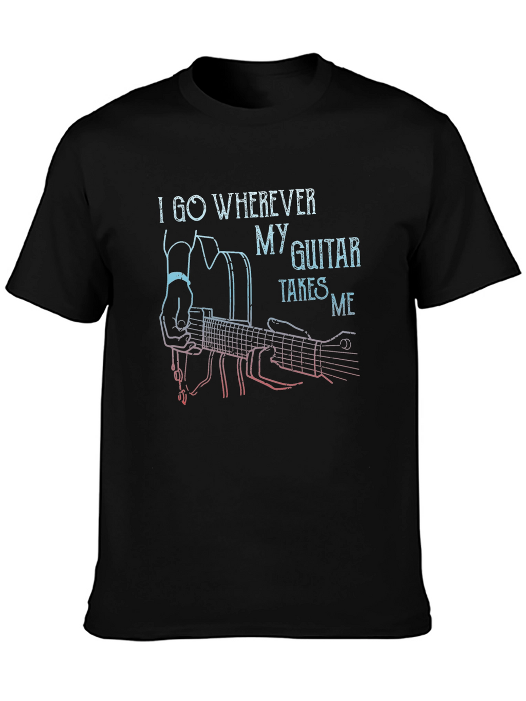 Guitar Takes Me Graphic T-Shirt - Music Lover Tee